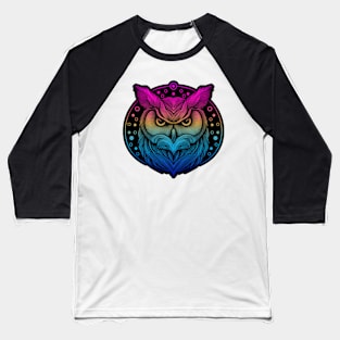 Owl Sketch RGB Baseball T-Shirt